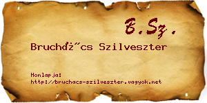 Bruchács Szilveszter névjegykártya
