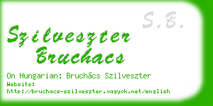 szilveszter bruchacs business card
